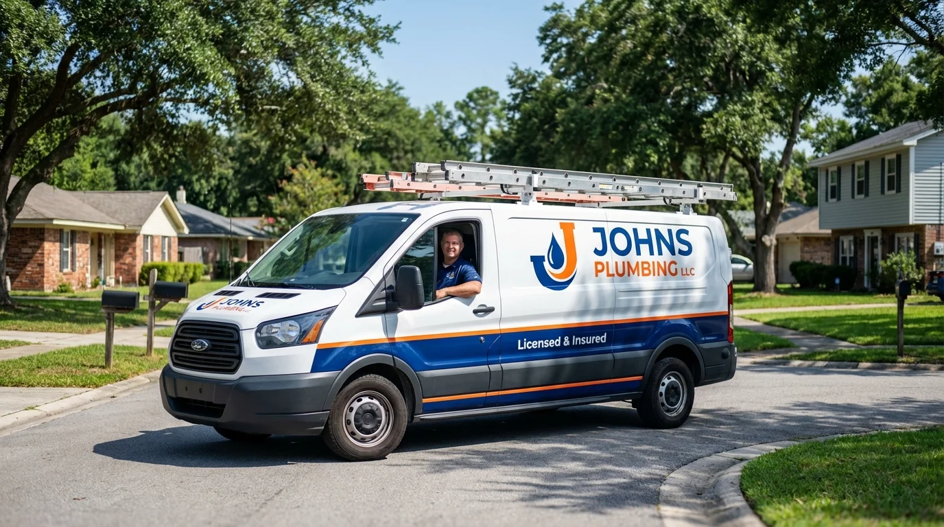 Johns Plumbing LLC service van in Lamar, CO